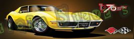 Corvette C3 Yellow 1969 1970'S Cool Retro Vinyl Sticker Decal X 8 Pack - $32.62