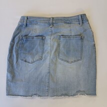 Maurices Jean Skirt Women’s 8 (28x16) Distressed Frayed Stretch Front Button image 15