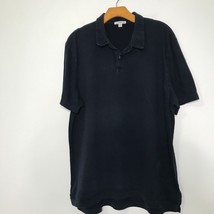 James Perse 4 Polo Shirt Blue Collared Short Sleeve Casual Preppy Basic Pullover - £22.57 GBP