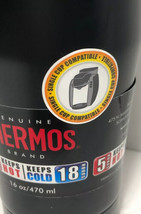 Genuine Thermos Brand Black - Keeps Your Drink Hot or Cold Single Kcup 16 Oz - £15.81 GBP