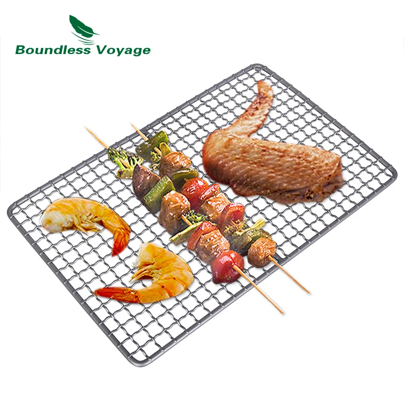 Boundless Voyage Camping Tableware Barbecue Grill Net Meshes Titanium Net - £14.03 GBP+