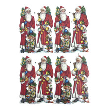 Vintage EAS Germany Die Cut Scraps Ganzbilder Oblaten Medium Santa Singl... - €8,29 EUR