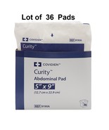 36 Ct Curity Abdominal Pads ABD Sterile 5&quot; x 9&quot; Gauze Bandage Pads 9190A - $444.64 MXN