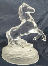 Cristal d&#39;Arques French Genuine Lead Crystal Stallion Figurine J.G. Durand - £13.00 GBP