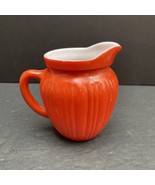 Vintage MCM Hazel Atlas Orange Moderntone Platonite Creamer Pitcher Kitschy - $14.23 CAD