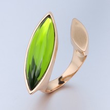 Exaggerated Vintage Rings For Woman Fashion Gold Colored Stone Adjustable Big Fi - £7.15 GBP