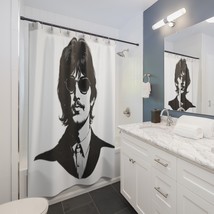 Ringo Starr Shower Curtain: Iconic Black and White Portrait for Beatles Fans - £50.03 GBP