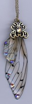 Collier En Strass De Fée Fait Main Avec Des Ailes De Cigale CLAR - $20.47