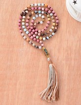 Women Necklace Mixed 6MM Natural Stone Long Tassel - $30.32
