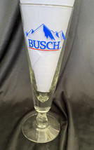 Vintage BUSCH Beer Logo Footed Stem Pilsner Glass 8 1/2” - £11.58 GBP