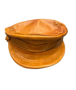 Dobbs Leather Gatsby Cap Newsboy Brown Hat Golf Driving Cabbie Medium 7 1/8 - $25.00