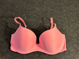 Victoria Secret PINK Size 36D Plain Coral Pink Light Lift Full Coverage Bra - $17.76