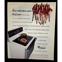 Whirlpool Stove Oven Vintage Print Ad 90s Cleantop Cooking System Kitchen - £11.08 GBP