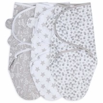 The Peanutshell Baby Swaddle Blankets for Boys or Girls, Grey Safari Animals &amp; S - £32.06 GBP