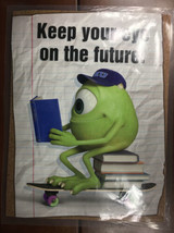 2014 Mike Wazowski Educational Poster Monsters U Motivational Reading Cl... - £34.67 GBP