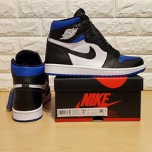 Nike Air Jordan 1 Retro High OG Mens Size 9.5 Game Royal Toe Blue 555088-041 - £336.73 GBP