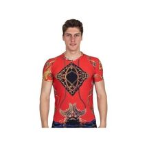 Men Crew T Shirt Makrom Turkey Medallion Chain Floral European 1217-417 Red New image 3