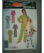 2540 It&#39;s So Easy It&#39;s Simplicity  Child&#39;s Pajama Top and Pants Sizes XS-L - £9.34 GBP