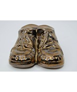 Vintage Brass or Bronze Baby Shoes Metal Coin Bank 5&quot; - €11,88 EUR