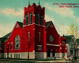 Trinity Methodist Church Cedar Rapids Iowa IA UNP 1910s DB Postcard - $3.91