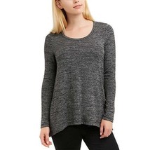 Jones New York Womens Long Sleeve Scoop Neck Shirt Melange Knit Stretch ... - $17.72