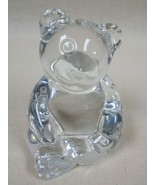 PRINCESS HOUSE LEAD CRYSTAL 3 1/4&quot; SITTING BEAR PAPERWEIGHT FIGURINE - $26.20 CAD
