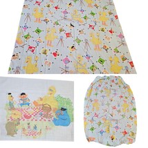 Vintage 80’s Sesame Street Twin Sheet Set Family Album 3 Pc Flat Fitted ... - £44.62 GBP