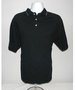 MENS MEDIUM ABSOLUT VODKA POLO SHIRT BLACK COTTON SPANDEX MIX - $23.71