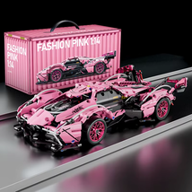Pink Sports Car Building Blocks Toys Boys or Adults Kits 1:14 Scale Car ... - $79.00