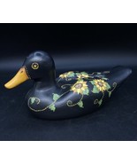 9” Mallard Duck Decoy Sunflowers Hand Painted Norwegian Rosemaling  Soli... - $655.68 MXN