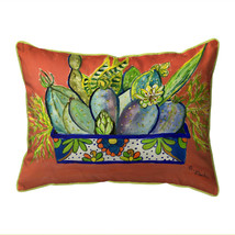 Betsy Drake Cactus in Planter Large Indoor Outdoor Pillow 16x20 - £36.89 GBP