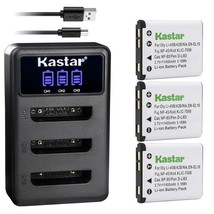 Kastar Battery 3-Pack + LCD Triple Charger Replacement for Olympus LI-42B LI-40B - £26.74 GBP