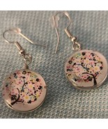 Multicolored Acrylic Ball Tree Earrings ~ Silver Alloy ~ 1.5&quot; Drop Dangl... - £11.76 GBP