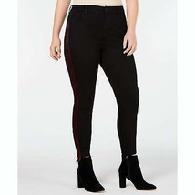 Celebrity Pink Trendy Plus Size Velvet Varsity-Stripe Skinny Jeans, Size 24 - $23.76