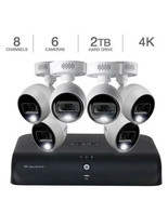 LOREX 4K UHD TD8712R8D6-E Security Surveillance 6 Camera 2TB 8-Channel Brand New - $425.00