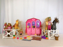 Barbie and Her Sisters in a Pony Tale Stable Playset Horse Barn Access + Tammy w - $23.76