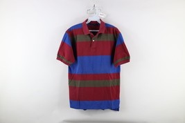 Vintage 90s Streetwear Mens Medium Faded Striped Color Block Polo Shirt USA - $828.91 MXN