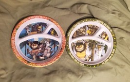 2 Where The Wild Things Are Maurice Sendak Melamine Childrens Plates 8.25&quot; - £36.96 GBP