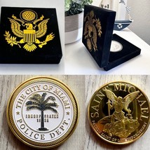 CITY OF MIAMI Police Dept. Challenge Coin with special velvet case - £16.23 GBP
