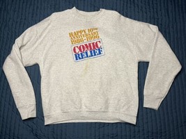 Vintage Happy 10th Anniversary 1986-1996 Comic Relief Sweatshirt Gray XL - $24.75