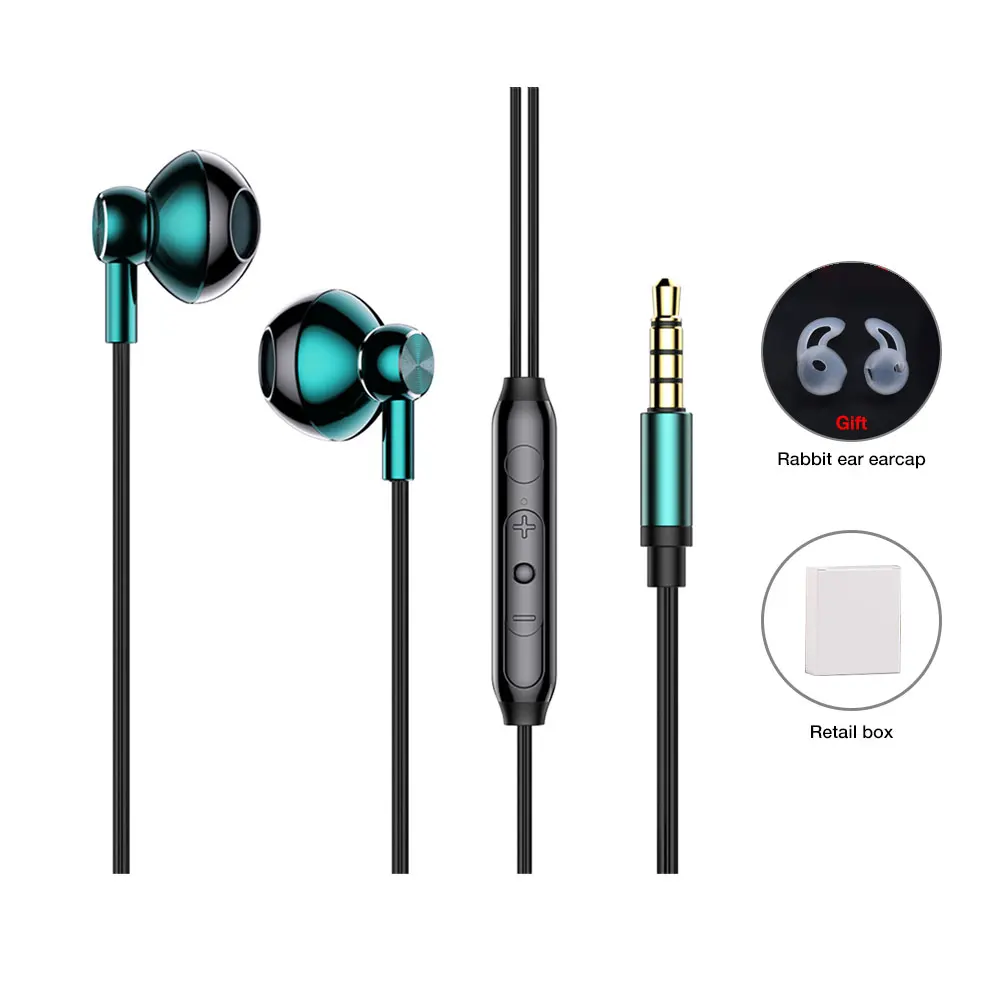EARDECO 3.5mm Wired Headphones with Microphone Wired Earphones HiFi Bass Stereo  - £12.40 GBP