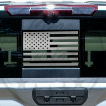 Fits 2019-2022 Chevy Silverado Sierra Back Window American Flag Decal Sticker - £15.17 GBP
