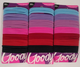 3 x Goody Multicolor No Metal Elastics Med Hair Ouchless total 90 ties 10913 - £12.57 GBP