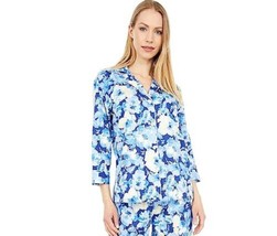 Lauren Ralph Lauren Womens 3/4 Sleeve Notch Collar Pajama Top Only,1-Piece Small - £27.78 GBP