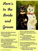 To Bride and Groom 8.5x11&quot; Photo Print Wain Cat Art, Harker Poem Poster Signed - £6.09 GBP