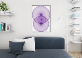 Abstract Purple Geometric Circle Print Wall Decor Art Unique Digital Download - £4.50 GBP