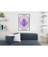 Abstract Purple Geometric Circle Print Wall Decor Art Unique Digital Dow... - £4.36 GBP