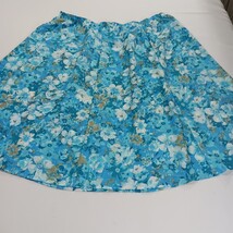 Elastic Waist JSKSS2E Women's Blue Floral Pull-On Skirt Size 2XL Waist 40" image 12