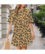 Leopard Pattern Button Front Shirt Dress (Size XS - 5XL) - €29,95 EUR+