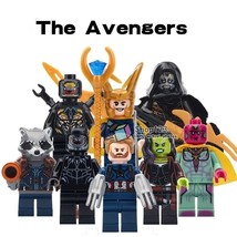 8pcs/set Avengers Infinity War Loki Rocket Outrider Corvus Glaive Minifigures - £12.98 GBP